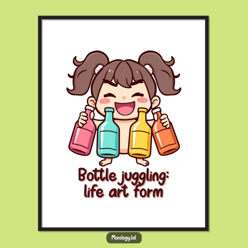 Free Printable Wall Art: Juggling Act! Funny Character Decor Digital Download