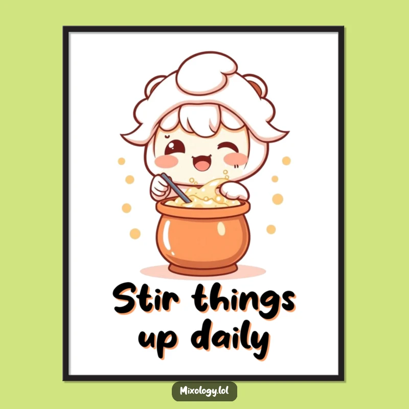 Free Printable Wall Art: Kawaii Potion Maker, Funny Lab Art Downloadable Gift