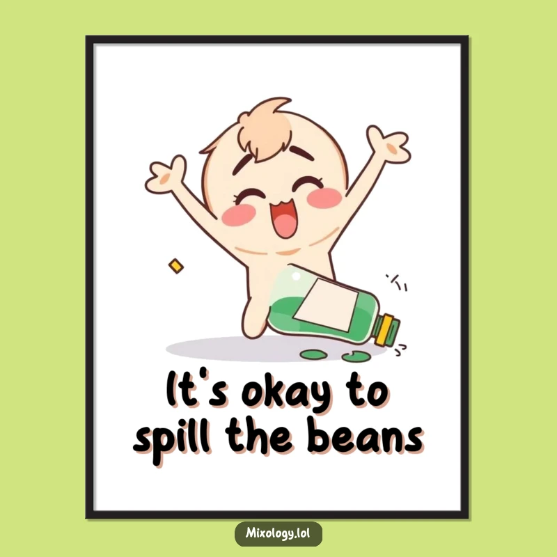 Funny Free Printable Wall Art: Clumsy Character Spill - Hilarious Downloadable Decor!