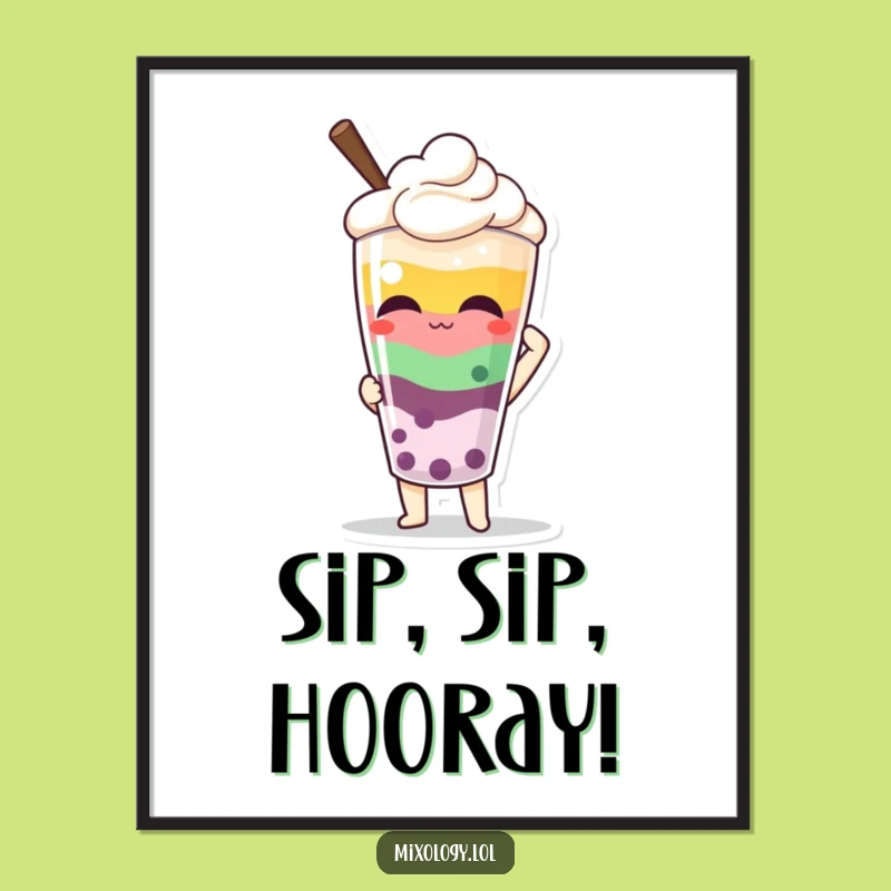 Funny Free Printable Wall Art: Layered Drink Presentation - Humorous Downloadable Art!