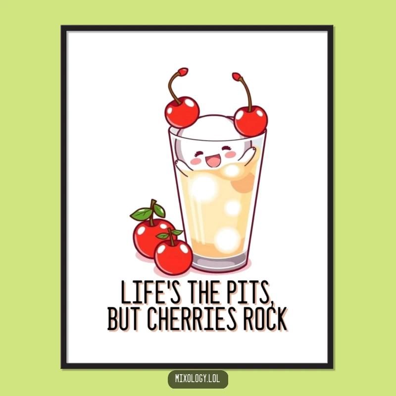 Funny Free Printable Wall Art: Tiny Garnisher Cocktail Art Humorous Downloadable Decor