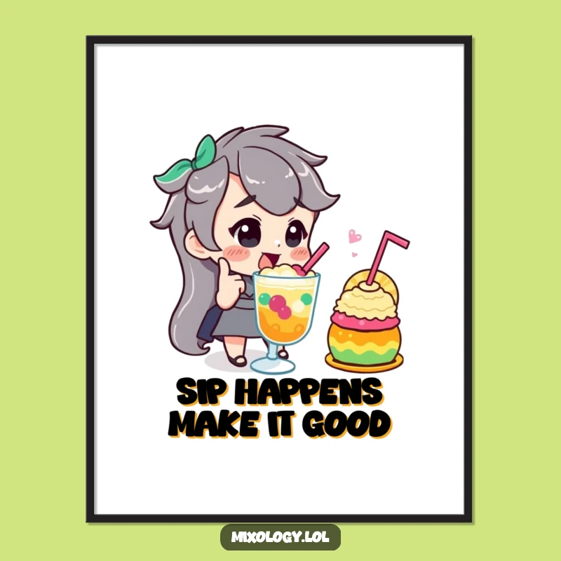 Funny Free Printable Wall Art: Confident Mixologist Character - Hilarious Downloadable Decor!