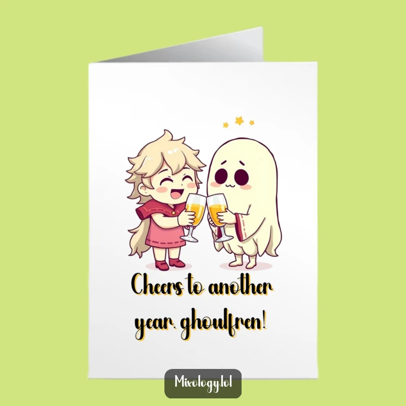 Free Printable Birthday Card: Ghostly Cheers for a Hilarious Birthday Bash
