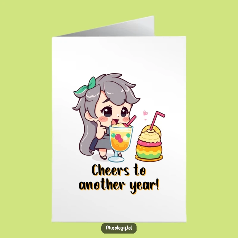 Free Printable Birthday Card: Confident Mixologist Character - Funny Downloadable Celebration!