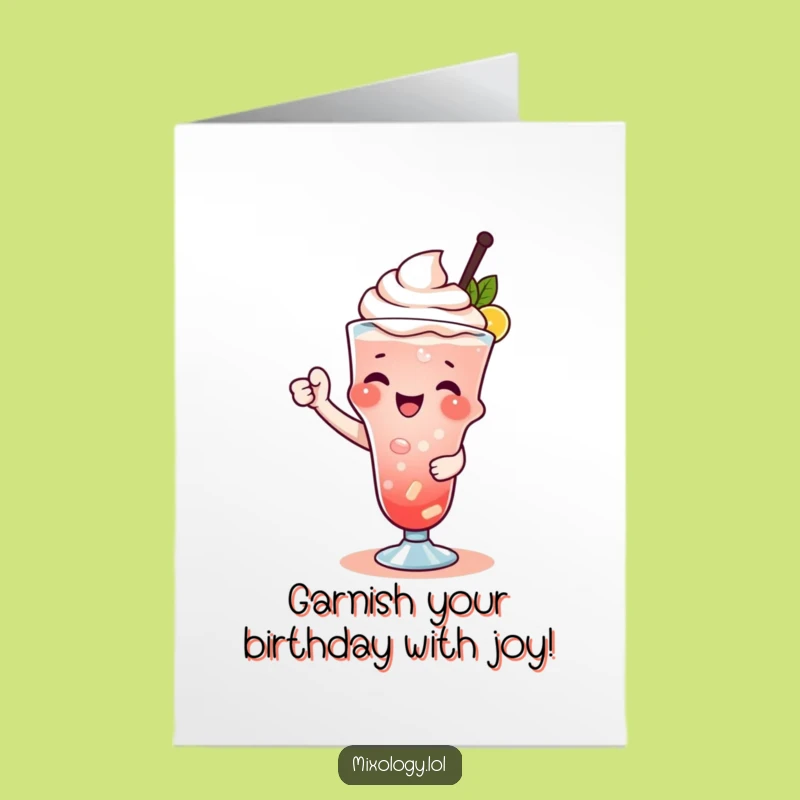 Free Printable Birthday Card: Party Drink Garnisher, Funny Cheers Downloadable Gift