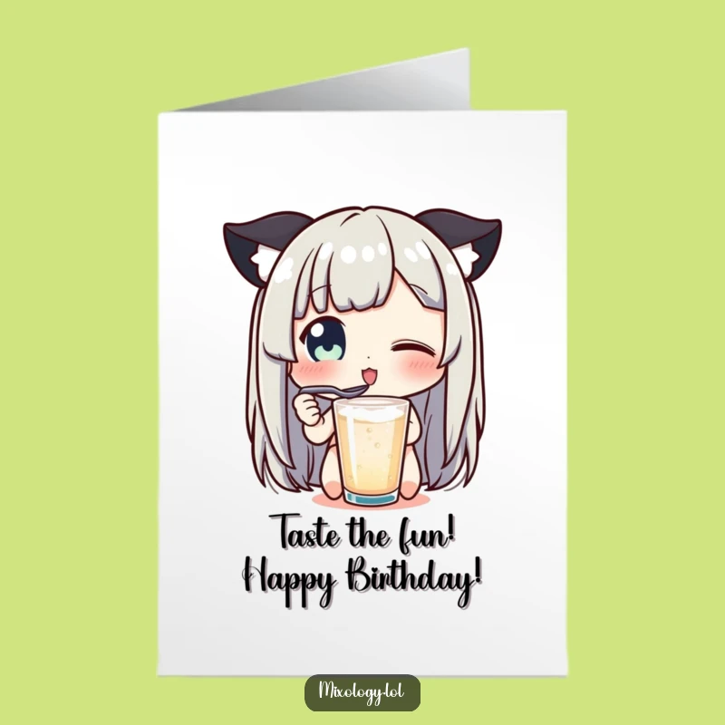 Free Printable Birthday Card: Tiny Spoon Delight Funny Downloadable Gift for a Joyful Soul