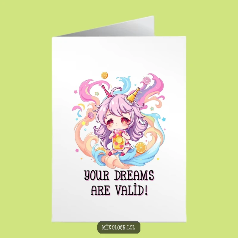 Free Printable Congrats Card: Fantastical Sips, Dreamy Downloadable Gift