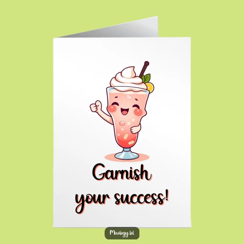 Free Printable Congrats Card: Drink Garnisher, Funny Celebration Downloadable Gift