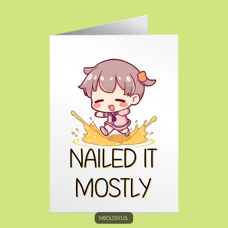 Free Printable Congrats Card: Oops Moment, Funny Downloadable Gift