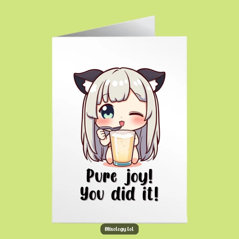 Free Printable Congrats Card: Tiny Spoon Delight Funny Downloadable Gift for Sweet Success