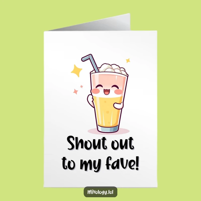 Free Printable Thank You Card: Cheers for Everything! Funny Pouring Character