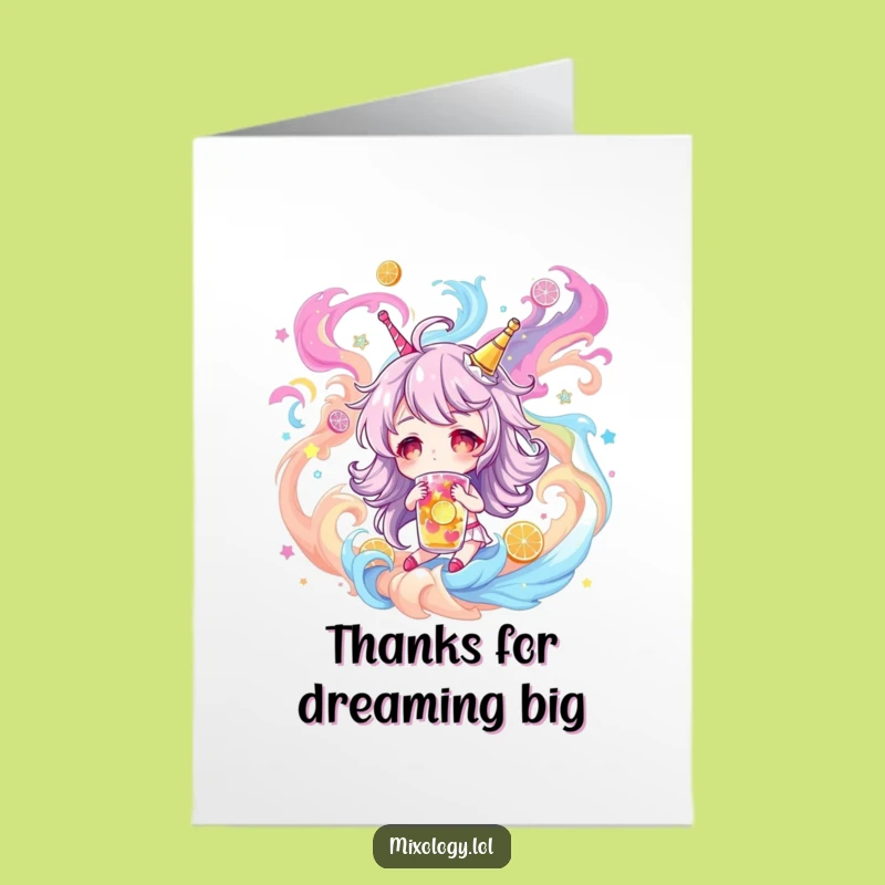 Free Printable Thank You Card: Colorful Imagination, Witty Downloadable Gift