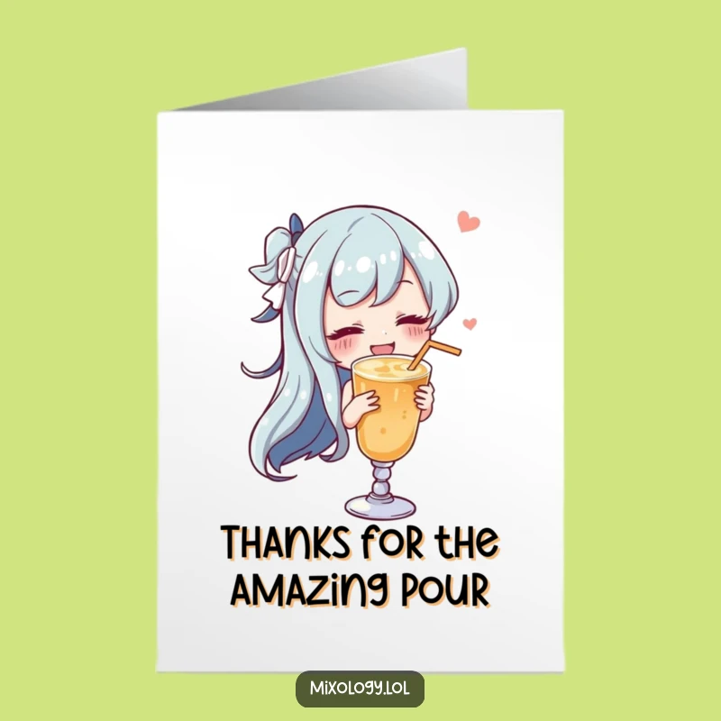 Free Printable Thank You Card: Gratitude with a Satisfied Sip