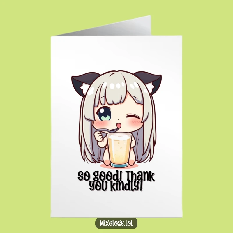 Free Printable Thank You Card: Tiny Spoon Delight Funny Downloadable Gift for Heartfelt Thanks