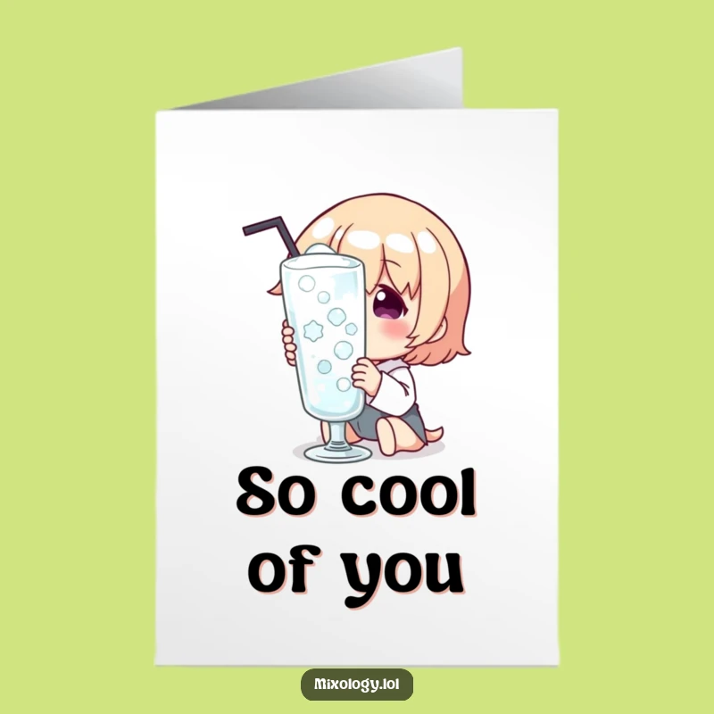 Funny Free Printable Thank You Card: Chilled Glass Delight - DIY Gift