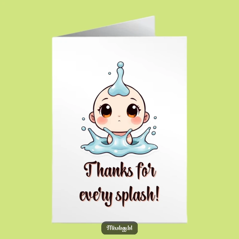 Free Printable Thank You Card: Splashy Thanks, Funny Surprise Downloadable Gift