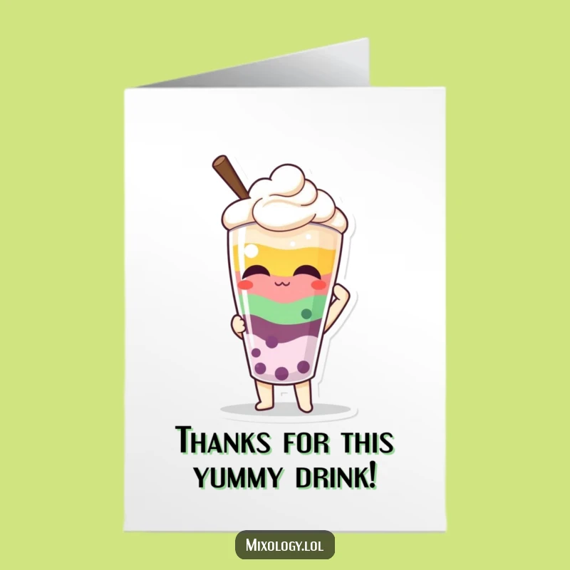 Free Printable Thank You Card: Funny Drink Creation - Sweet Downloadable Gift!