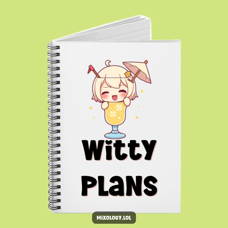 Funny Drink Garnish Notebook: Playful Character's Ideas, Ideal for Notes Gift