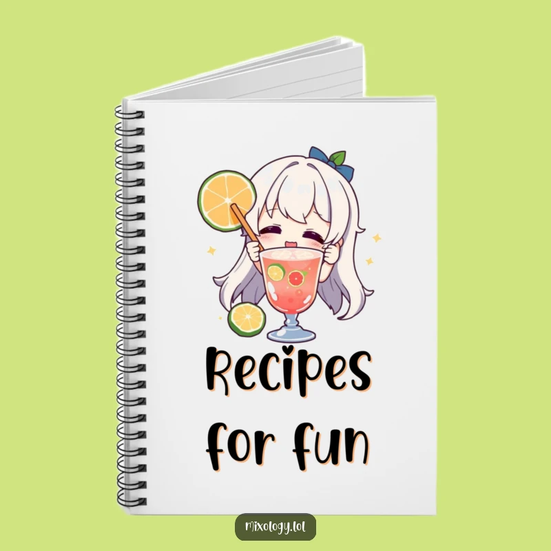 Funny Garnishing Character Notebook: Hilarious Journal for Drink Fans Gift