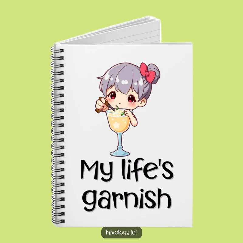 Funny Garnishing Notebook: Character's Detailed Drink Art, Perfect Funny Gift
