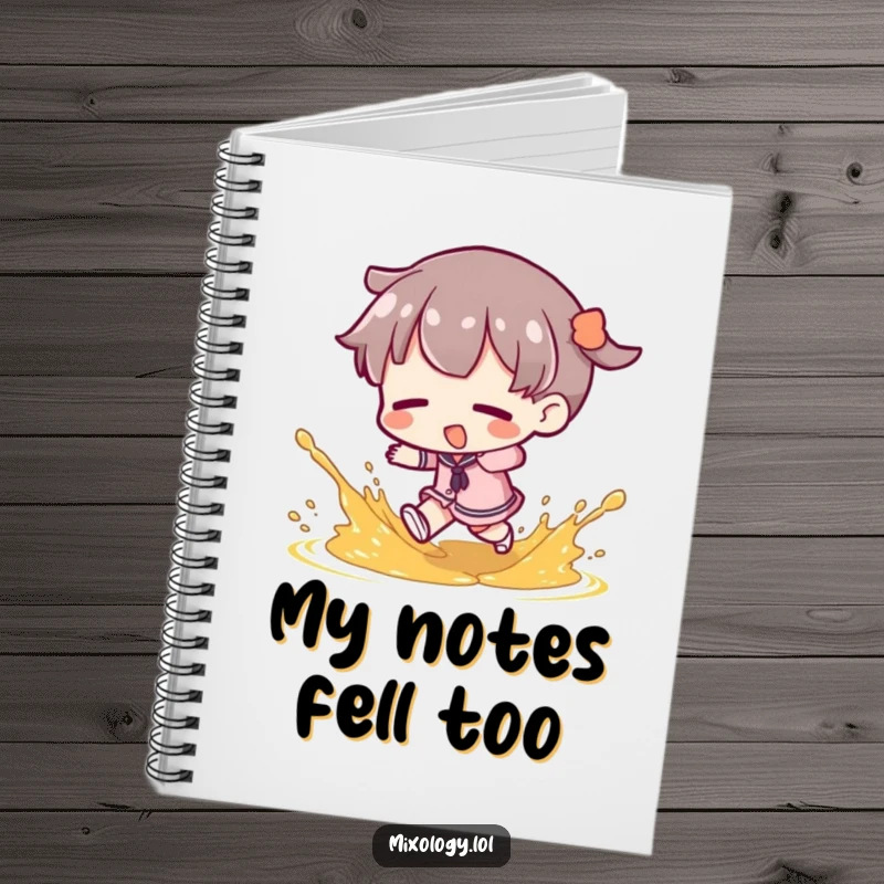 Funny Notebook: Character tripping, garnish flying, perfect for jotting notes and ideas, a humorous and practical funny gift.