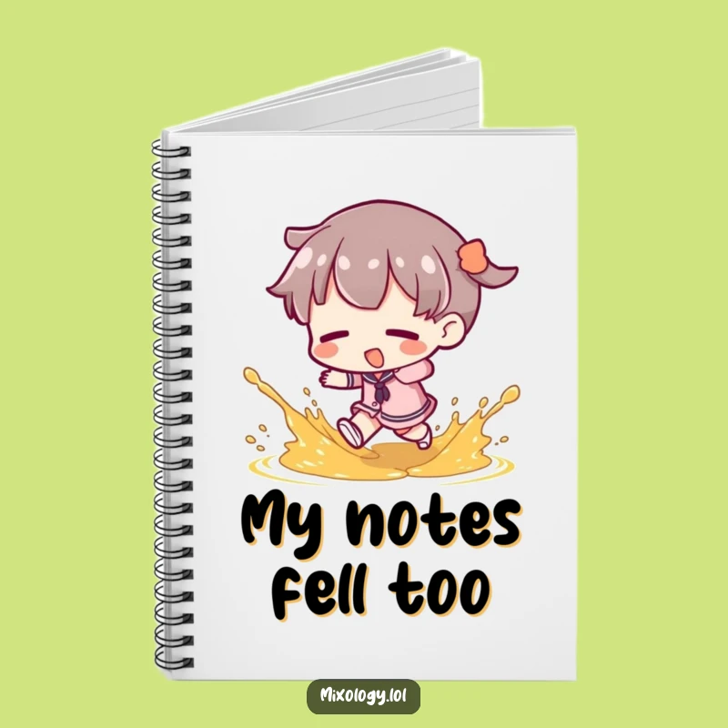 Funny Oops Notes Notebook: Garnish Splash Character Journal Funny Gift
