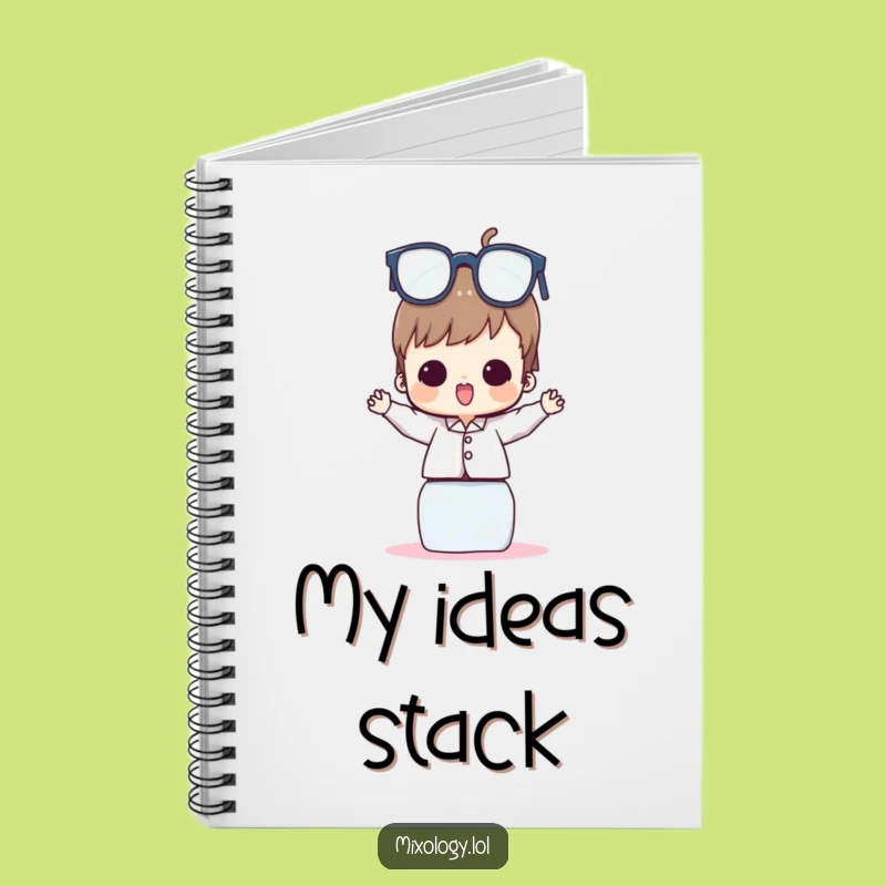 Funny Glass Tower Balance Notebook: Jot Down Ideas with Precision