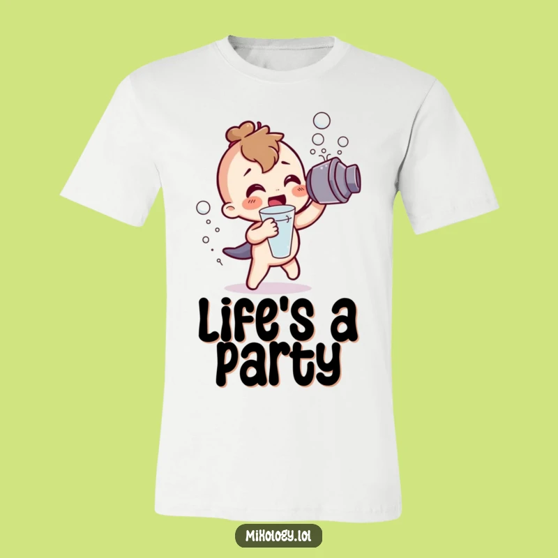 Funny Cocktail Shaker T-Shirt: Cute Character's Frothy Fun Tee, Great Funny Gift!