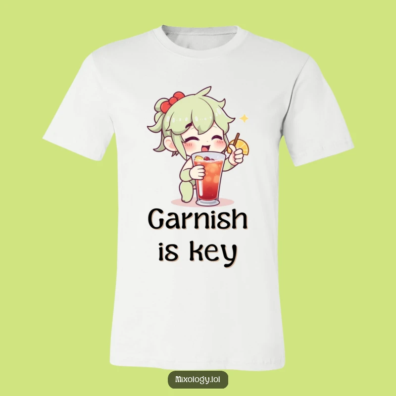 Funny Drink Garnish T-Shirt: Enthusiastic Character's Twist Tee Gift
