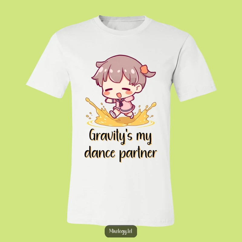 Funny Oops T-Shirt: Garnish Splash Tripping Character Funny Gift Idea