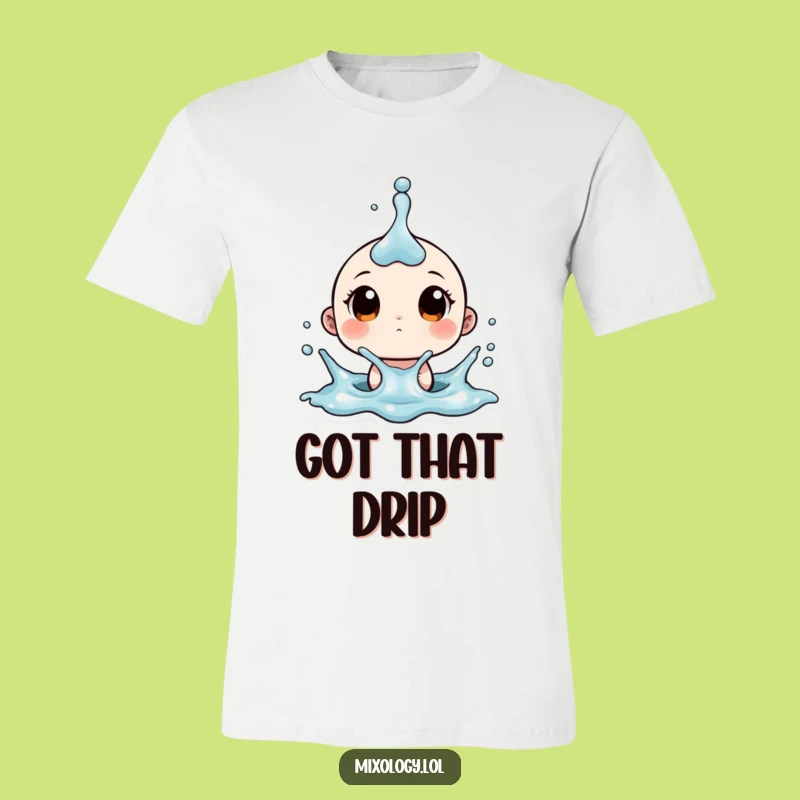 Funny Splash Surprise T-Shirt - Tiny Character Chaos Tee