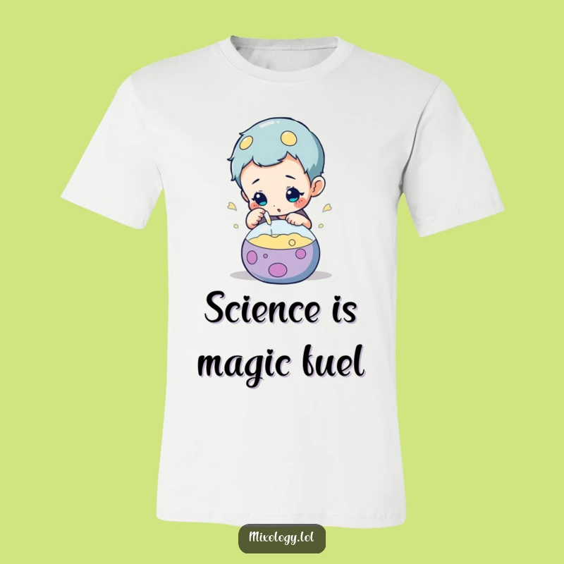Funny Lab Accident T-Shirt: Curious character with bubbling concoction, a hilarious science gift.