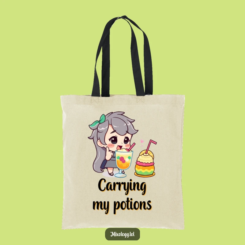 Funny Mixology Master Tote Bag - Confident Nod to Colorful Creations, Chic Funny Gift