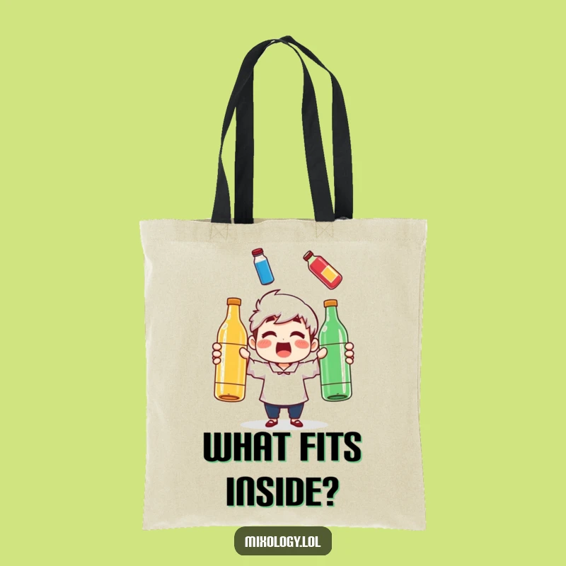 Funny Juggling Bottles Tote Bag - Carry Your Laughs in Style!